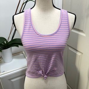American Apparel cropped striped tank top Size S